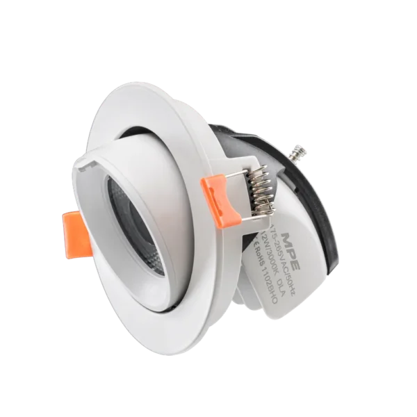 LED Downlight âm trần Chiếu điểm, Điều chỉnh hướng sáng 12W ánh sáng vàng DLA-12V