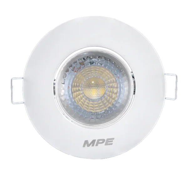 LED Downlight âm trần Chiếu điểm, Điều chỉnh hướng sáng, mặt tròn 3W ánh sáng vàng DLA2R-3V
