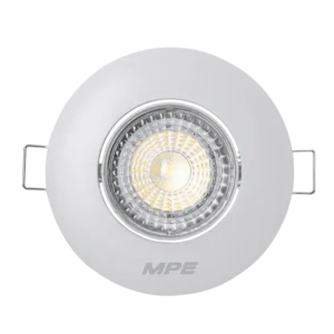LED Downlight âm trần Chiếu điểm, Điều chỉnh hướng sáng, mặt tròn 7W ánh sáng vàng DLA2R-7V