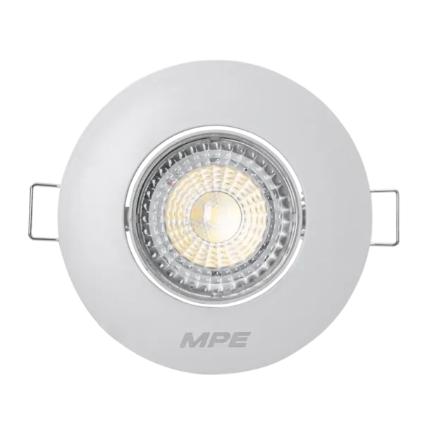 LED Downlight âm trần Chiếu điểm, Điều chỉnh hướng sáng, mặt tròn 7W ánh sáng vàng DLA2R-7V