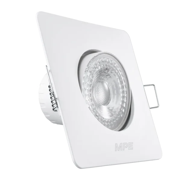 Downlight âm trần Chiếu điểm, Điều chỉnh hướng sáng, mặt vuông 3W ánh sáng vàng DLA2S-3V