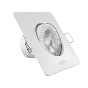 LED Downlight âm trần Chiếu điểm, Điều chỉnh hướng sáng, mặt vuông 7W ánh sáng vàng DLA2S-7V