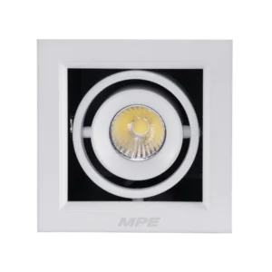 LED Downlight âm trần Chiếu điểm 1 đèn 7W ánh sáng vàng DLS-107V