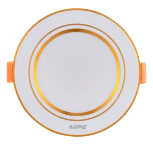 LED Downlight âm trần nhôm, viền vàng 9W, phi lớn, ánh sáng trung tính DLVL-9N
