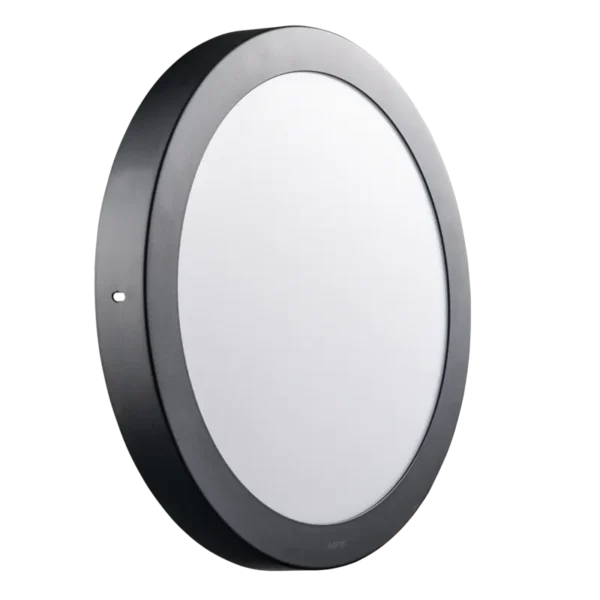 LED Panel ốp nổi nhôm, thân đen, mặt tròn 24W ánh sáng vàng SRPLB-24V