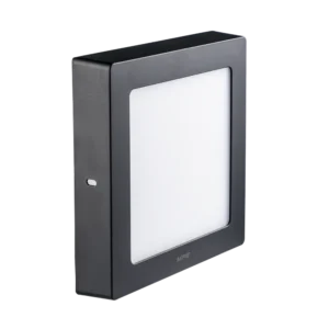 LED Panel ốp nổi nhôm, thân đen, mặt vuông 12W ánh sáng trắng SSPLB-12T