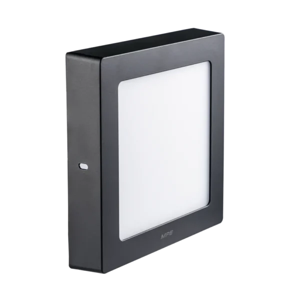 LED Panel ốp nổi nhôm, thân đen, mặt vuông 12W ánh sáng trắng SSPLB-12T