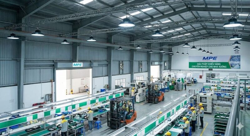 cac dong den led mpe nha xuong