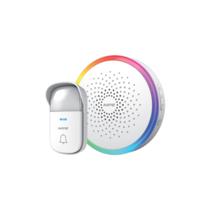 Chuông cửa không dây, không pin, 60 âm tuỳ chọn, viền đèn led RGB đa sắc mã DB3