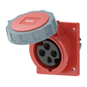 Ổ cắm loại cố định bắt trên bảng điện xéo 4 cực, 16A, IP67 mã MPN2-4142