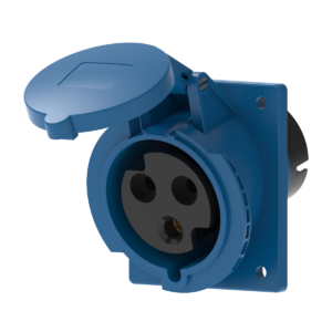 Ổ cắm loại cố định bắt trên bảng điện xéo 3 cực, 32A, IP44 mã MPN2-423