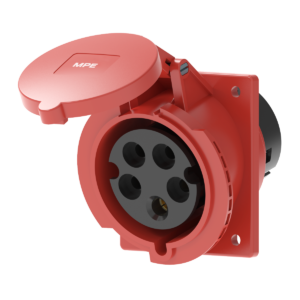 Ổ cắm loại cố định bắt trên bảng điện xéo 5 cực, 32A, IP44 mã MPN2-425