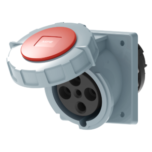 Ổ cắm loại cố định bắt trên bảng điện xéo 4 cực, 63A, IP67 mã MPN2-4342
