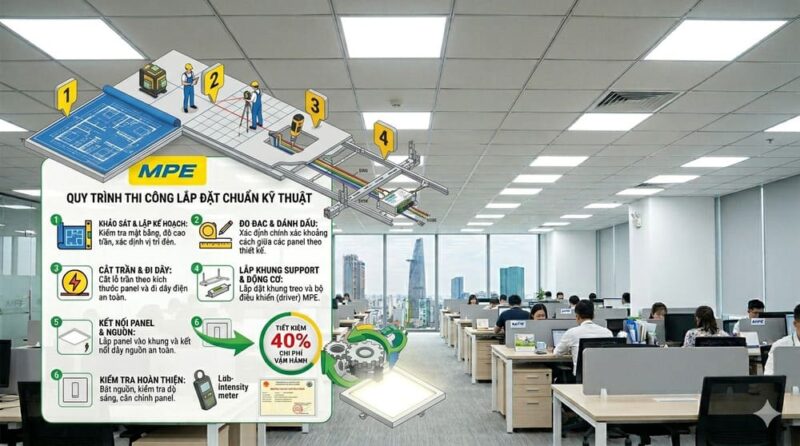 quy trinh lap den led panel